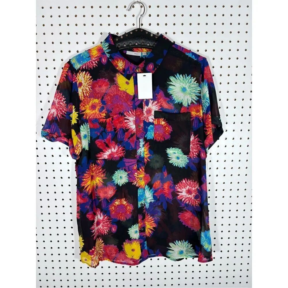 Halogen floral button down shirt size XL